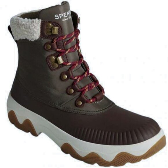 SPERRY Winter Boots Size 7.5 Acadia Cold Weather Snow Boot Olive Green NEW! - Picture 1 of 12